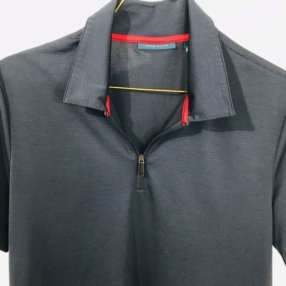 Perry Ellis polo dark blue 100% polyester size L ￼. A260 - Picture 2 of 5